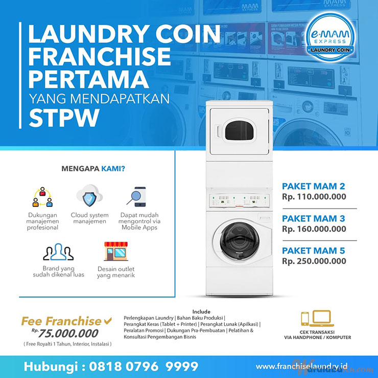 Franchise eMam Laundry Express ~ Peluang Bisnis Laundry Koin