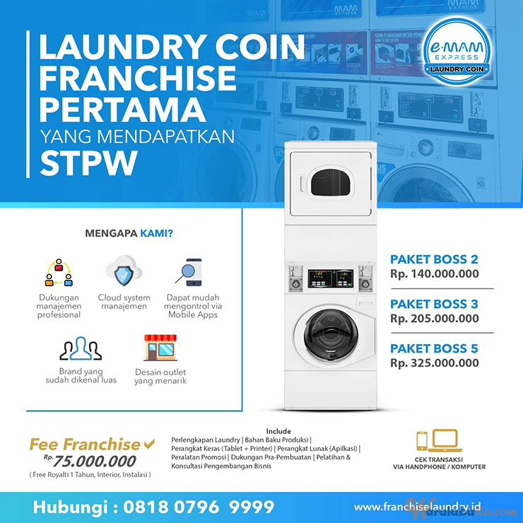 Franchise eMam Laundry Express ~ Peluang Bisnis Laundry Koin