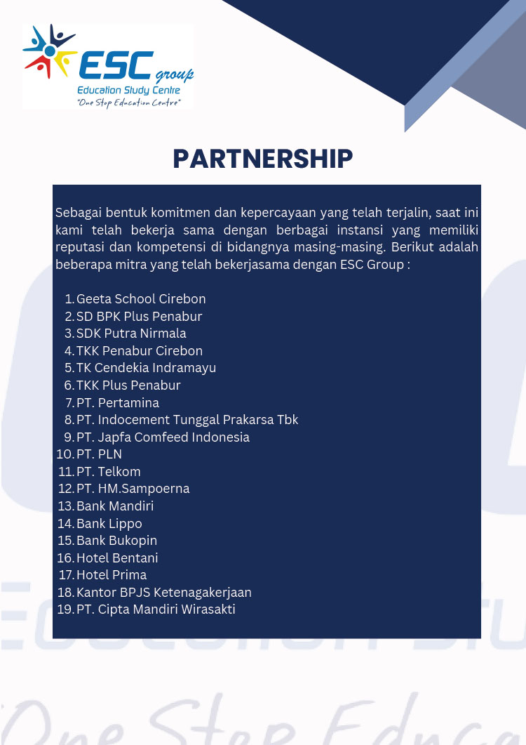 Franchise Pendidikan Kursus Anak & Dewasa Education Study Center / ESC