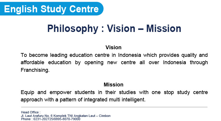 Franchise Kemitraan Kursus Bahasa English Study Center / ESC