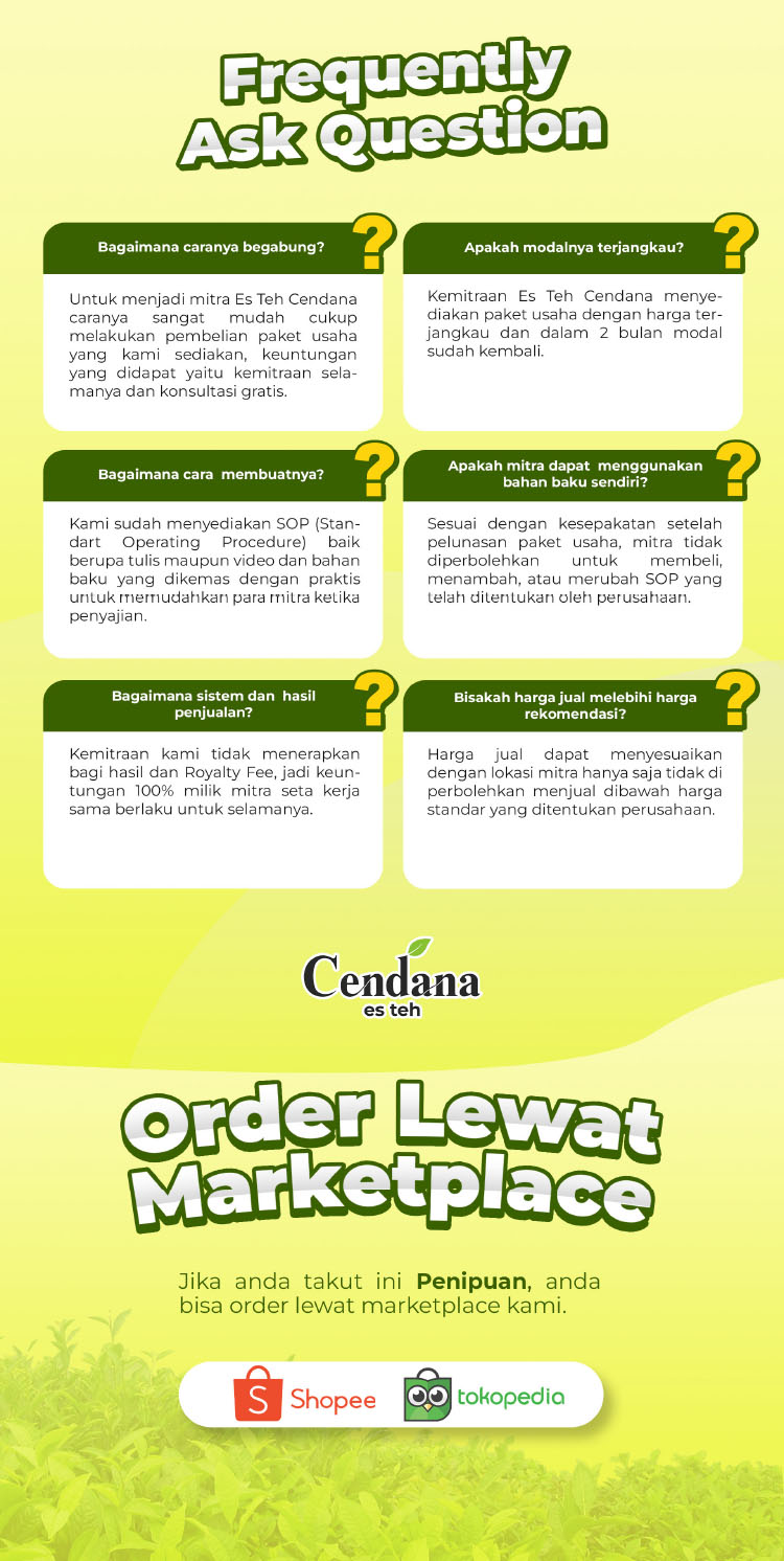Kemitraan Peluang Bisnis Es Teh Jumbo Cendana