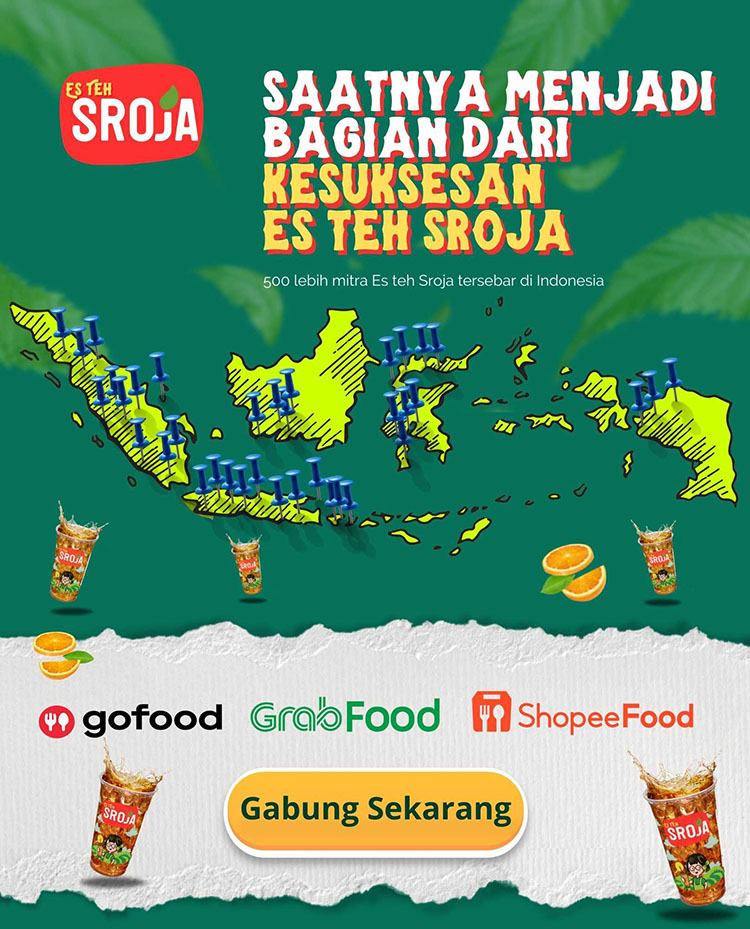 Kemitraan Peluang Bisnis Es Teh Solo Jumbo Teh Sroja