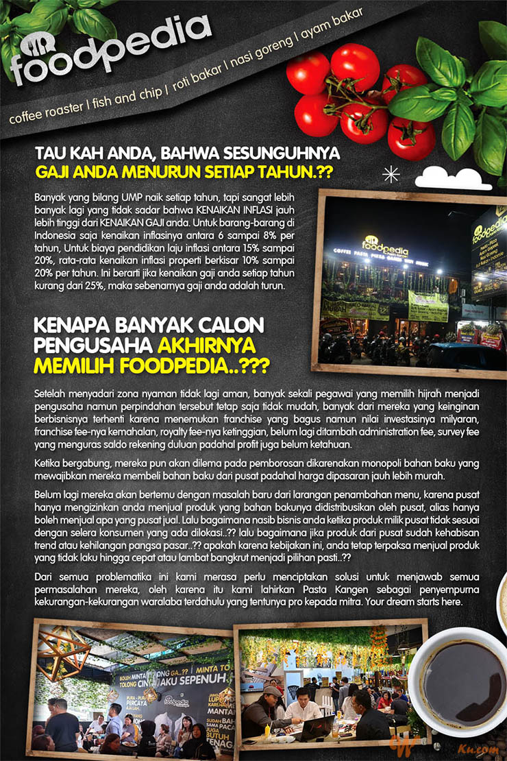 Franchise Peluang Usaha Cafe Foodpedia By Pasta Kangen