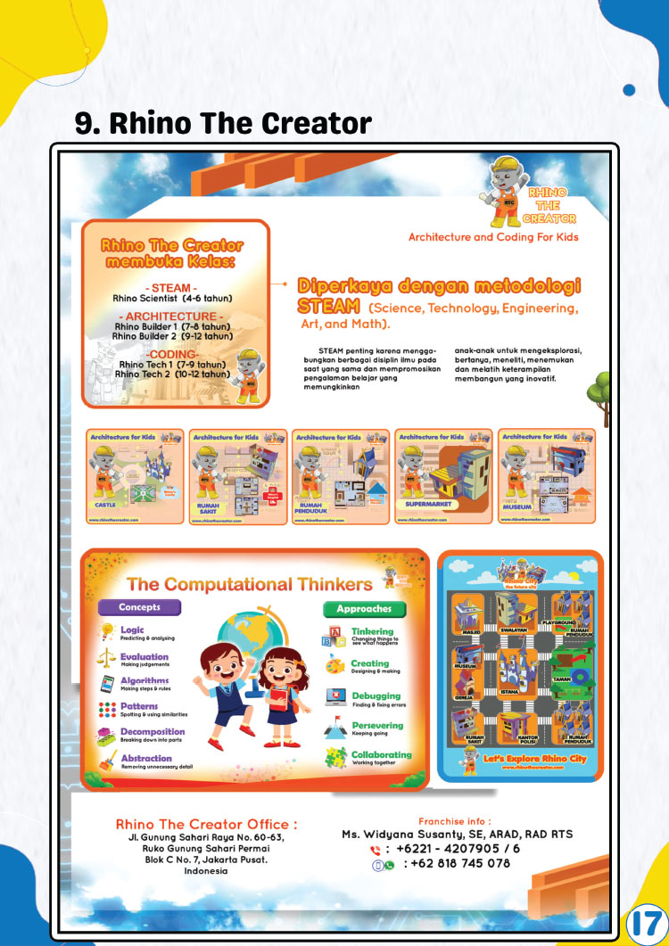 Kemitraan Kursus Rhino The Creator Arsitektur & Coding For Kids