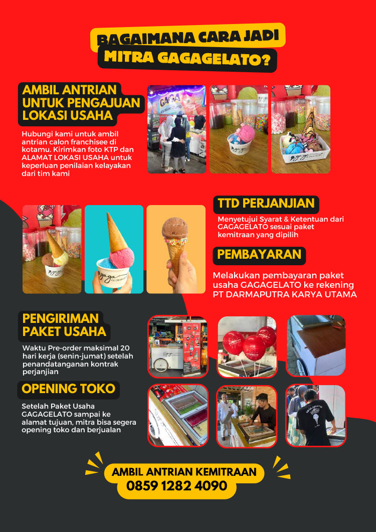 Kemitraan Peluang Bisnis Es Krim Gaga Gelato