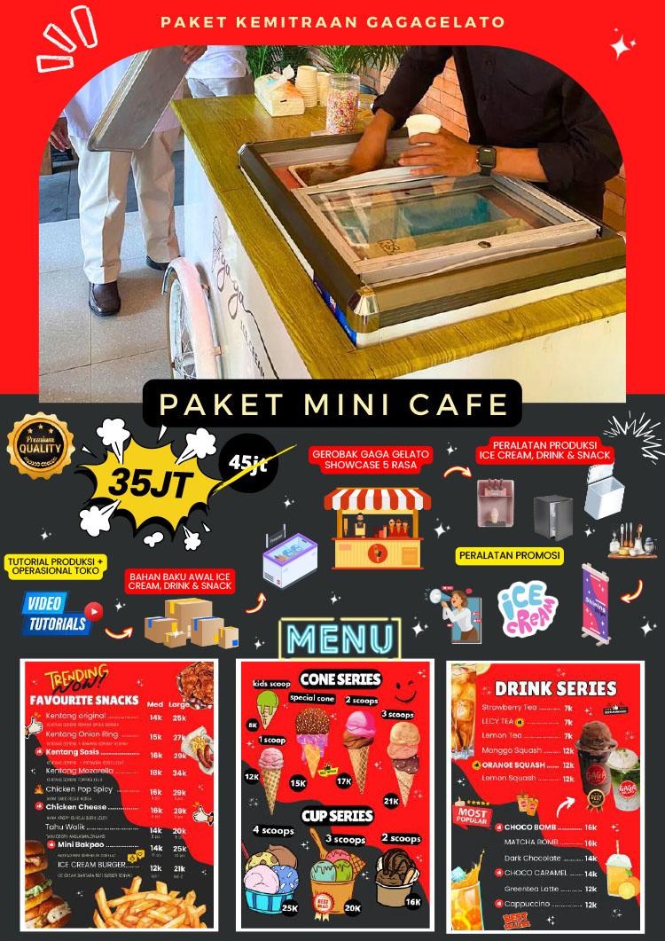 Kemitraan Peluang Bisnis Es Krim Gaga Gelato