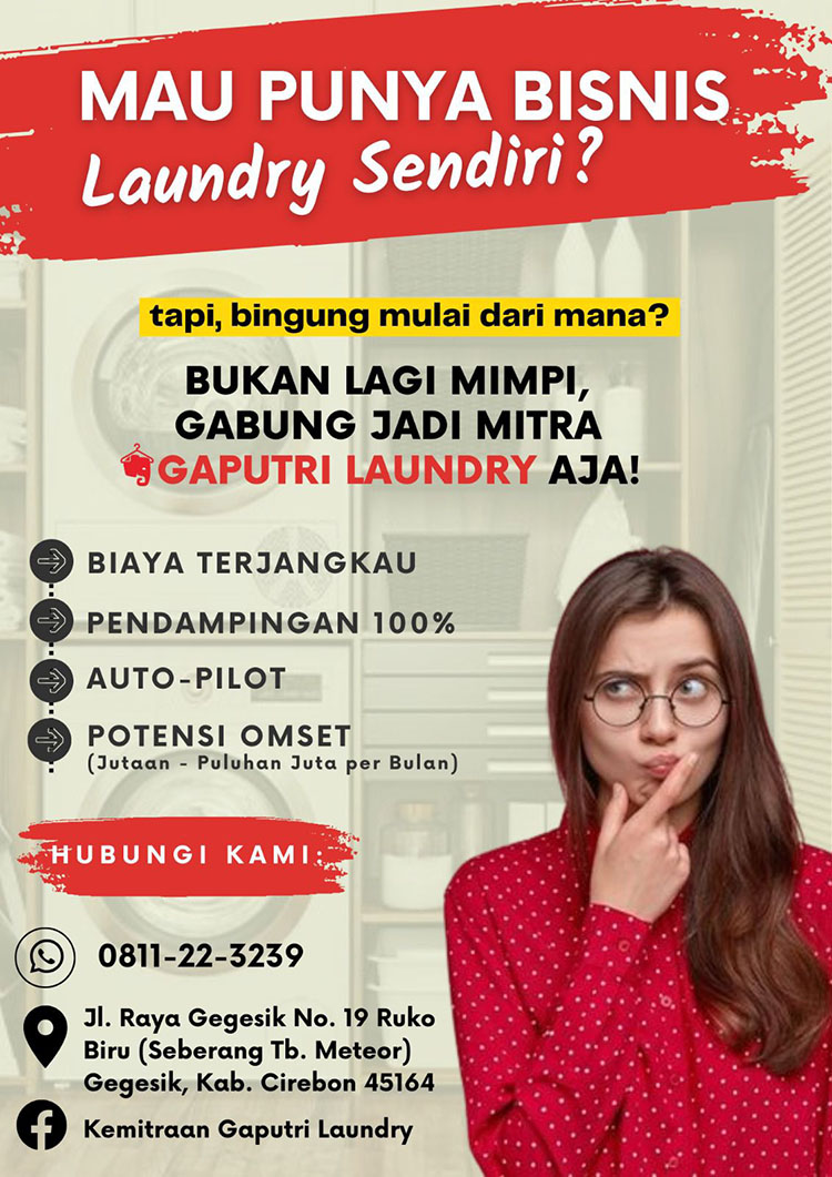 Kemitraan / Peluang Bisnis Laundry Kiloan Autopilot Gaputri Laundry