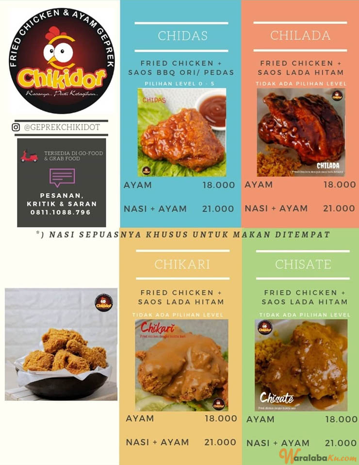 Franchise Ayam Geprek Chikidot ~ Peluang Bisnis Fried Chicken Ayam Geprek Kentang Spiral Nasi Kulit Crispy