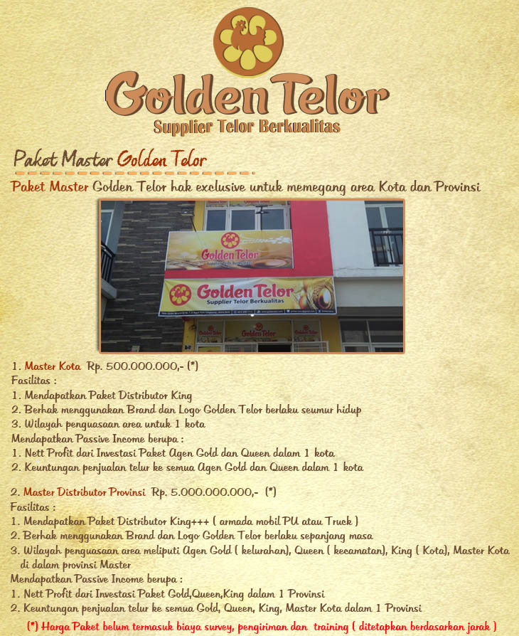 Franchise Peluang Usaha GOLDEN TELOR