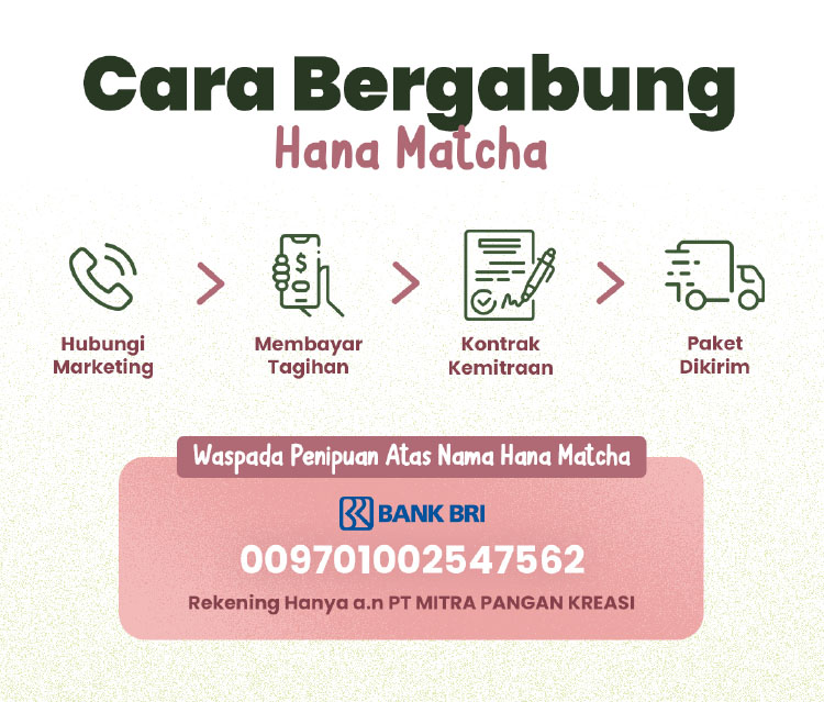 Kemitraan / Peluang Bisnis Matcha Kekinian Modal Kecil Hana Matcha