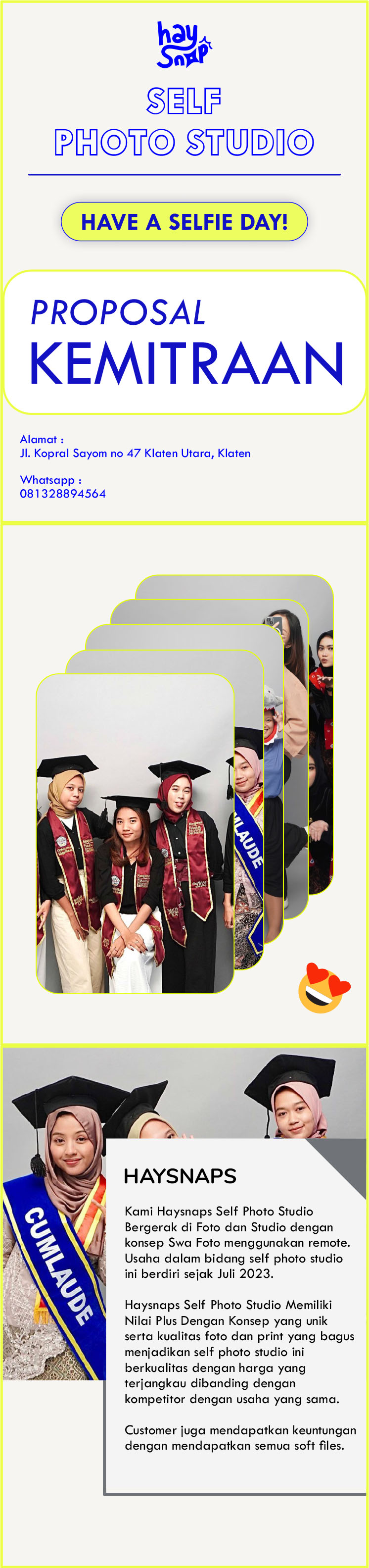 Kemitraan Peluang Bisnis Self Photo Studio Private Haysnaps