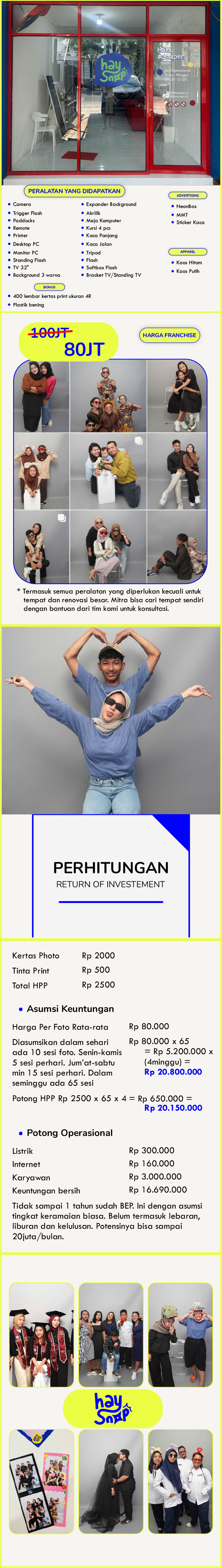 Kemitraan Peluang Bisnis Self Photo Studio Private Haysnaps