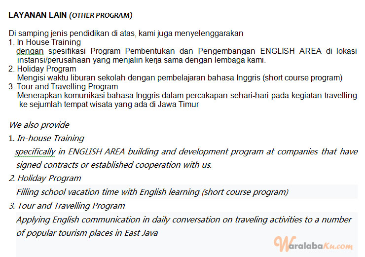 Franchise Harvest English Course ~ Peluang Bisnis Pendidikan Kursus Bahasa Inggris