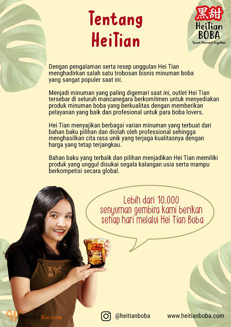 Peluang Bisnis Minuman Boba - Hei Tian Boba