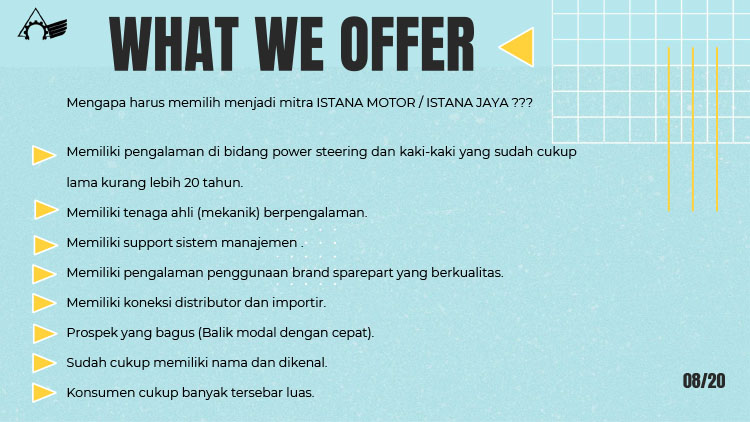 Kemitraan / Peluang Bisnis Bengkel Mobil Istana Jaya Makmur / Istana Motor Lampung Kemitraan / Peluang Bisnis Bengkel Mobil Istana Jaya Makmur / Istana Motor Lampung