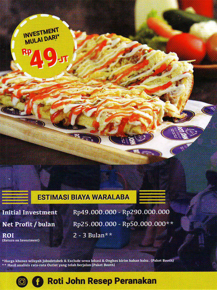 Franchise Peluang Usaha Roti John Resep Peranakan