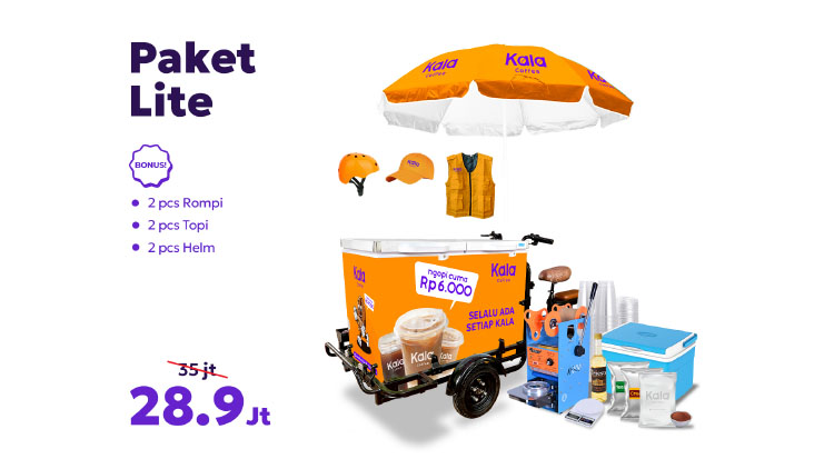 Kemitraan Peluang Bisnis Kopi Keliling Gerobak Sepeda Listrik Kala Coffee