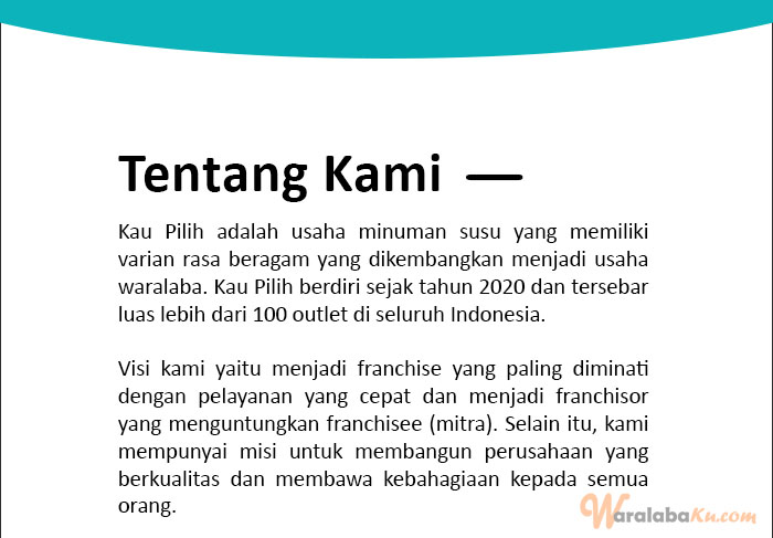 Franchise Kau Pilih ~ Peluang Bisnis Minuman Susu Kekinian