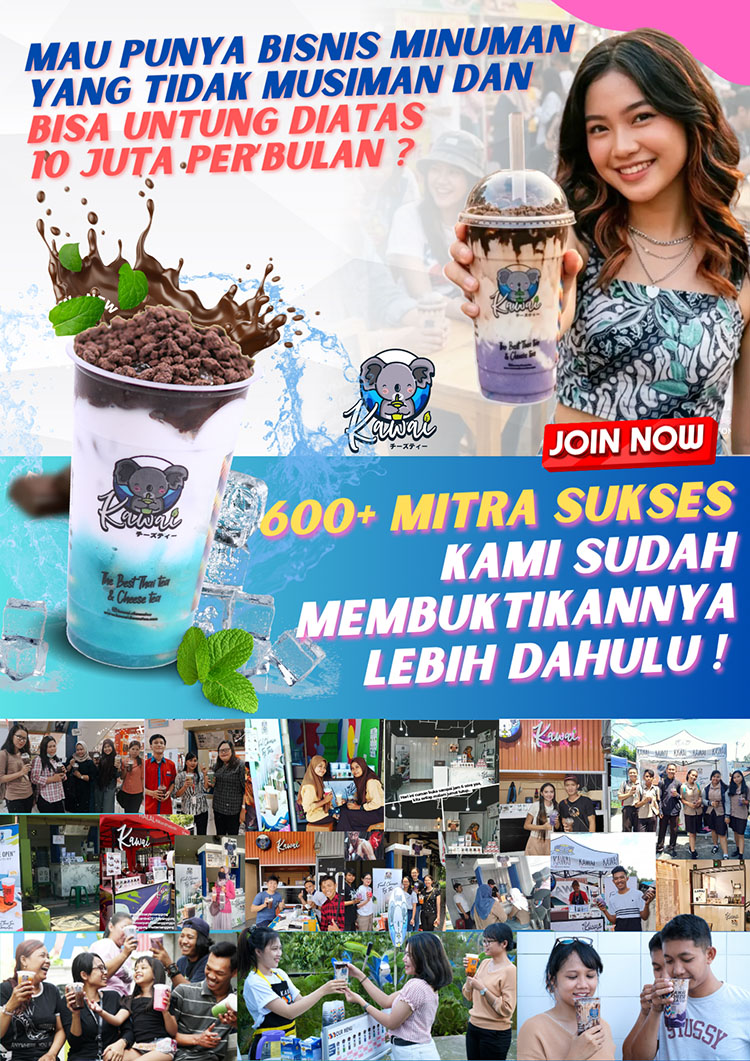 Kemitraan / Peluang Bisnis Minuman Teh Keju Taiwan Kawai Kemitraan / Peluang Bisnis Minuman Teh Keju Taiwan Kawai