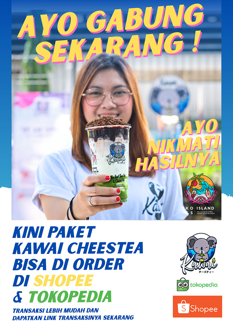Kemitraan / Peluang Bisnis Minuman Teh Keju Taiwan Kawai Kemitraan / Peluang Bisnis Minuman Teh Keju Taiwan Kawai