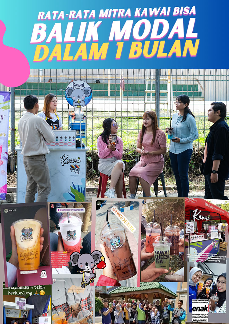Kemitraan / Peluang Bisnis Minuman Teh Keju Taiwan Kawai Kemitraan / Peluang Bisnis Minuman Teh Keju Taiwan Kawai