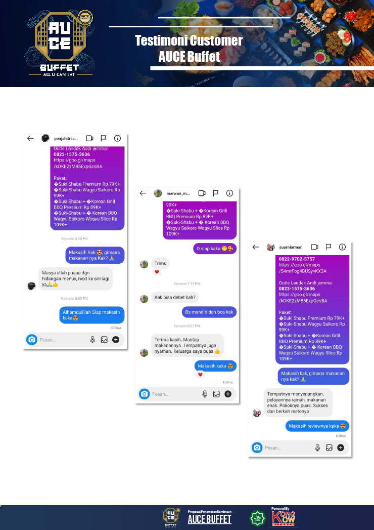 Kemitraan Peluang Bisnis Buffet All You Can Eat Auce Kongkow