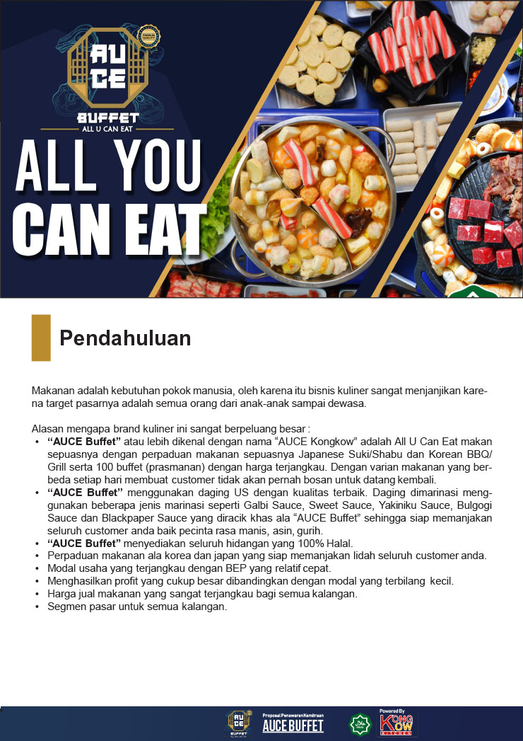 Kemitraan Peluang Bisnis Buffet All You Can Eat Auce Kongkow