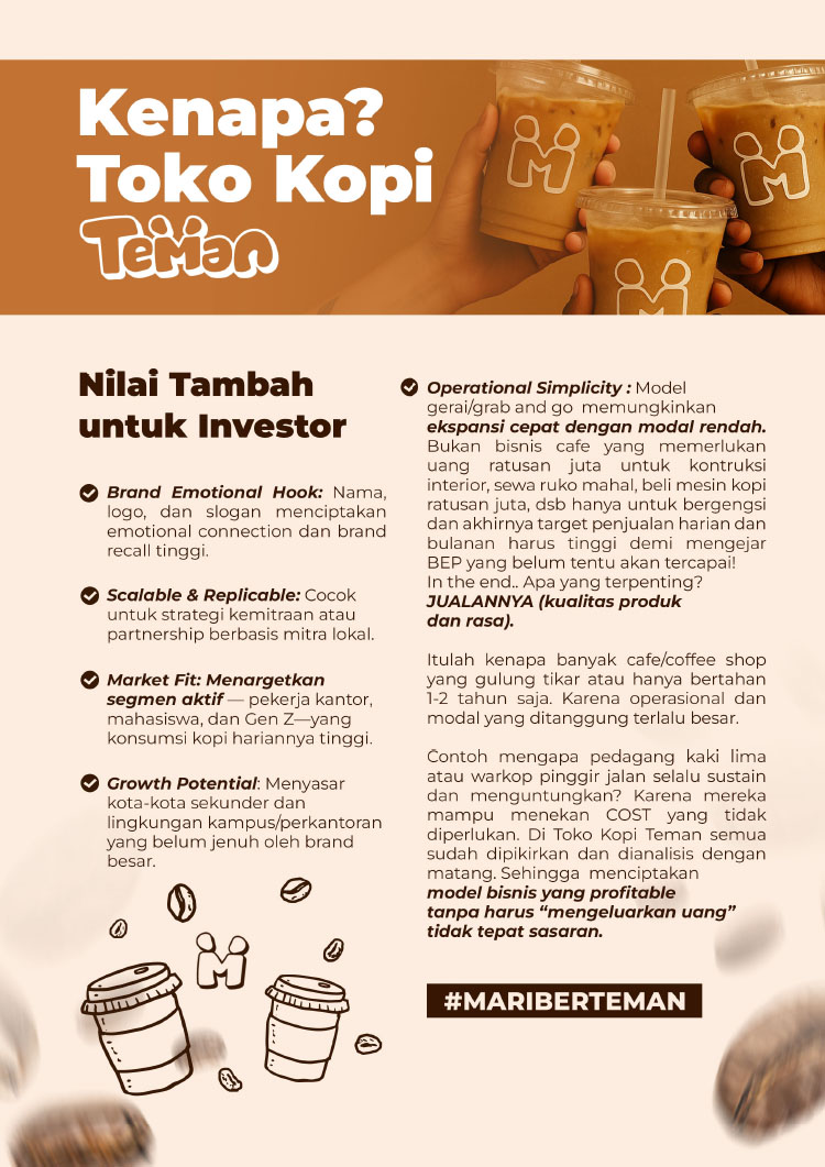 Kemitraan / Peluang Bisnis Autopilot Toko Kopi Teman Coffee To Go