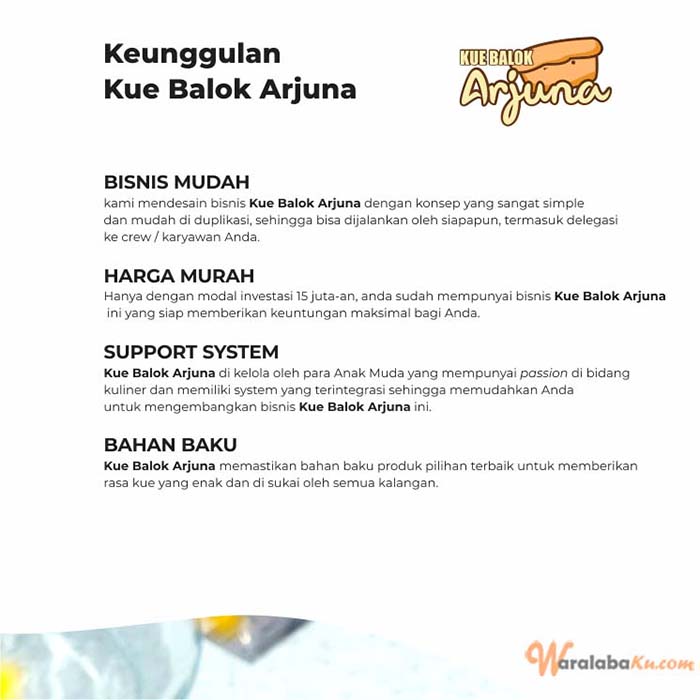 Franchise Peluang Usaha Makanan Kue Basah Keu Balok Arjuna