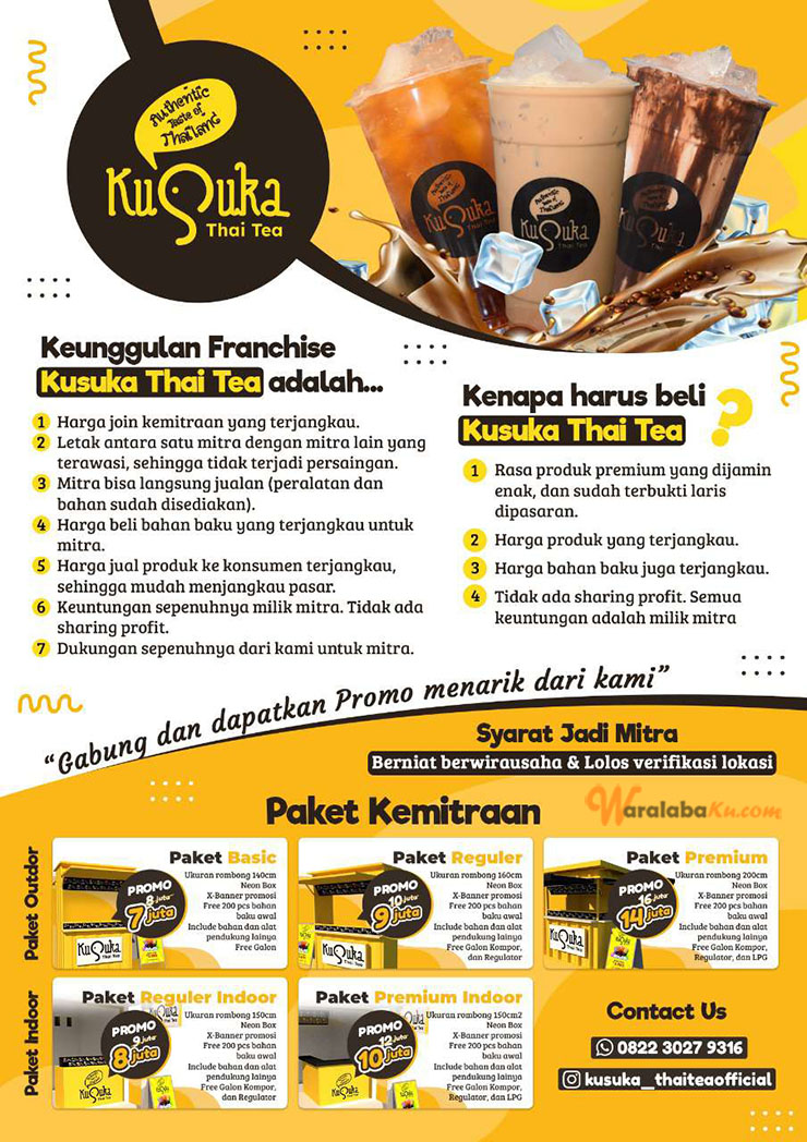 Franchise Peluang Usaha Minuman Teh | Kusuka Thai Tea