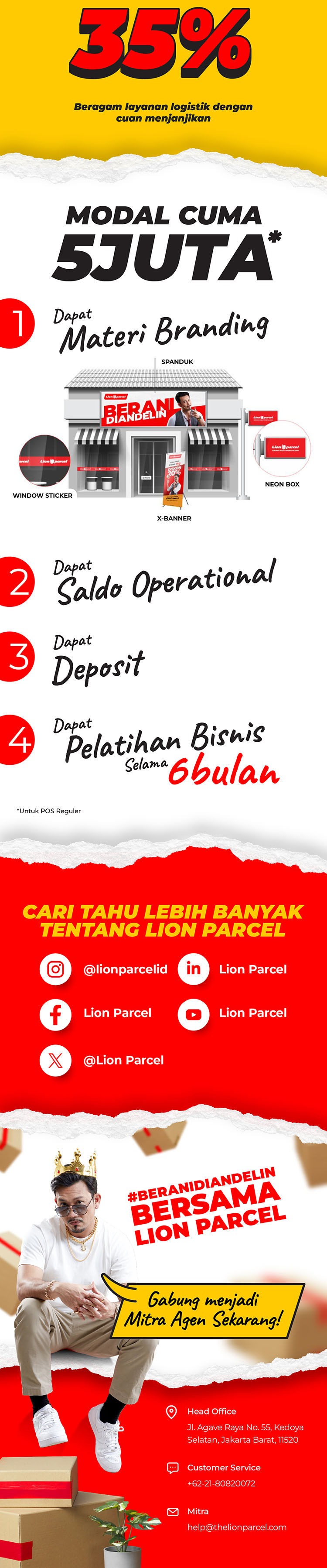 Franchise Lion Parcel ~ Peluang Bisnis Agen Jasa Pengiriman, Ekspedisi, Logistik & Kurir Paket / Dokumen