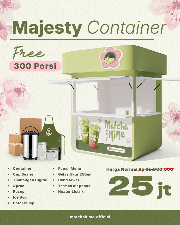 Kemitraan / Peluang Bisnis Matcha Kontainer Matcha Hime Kemitraan / Peluang Bisnis Matcha Kontainer Matcha Hime