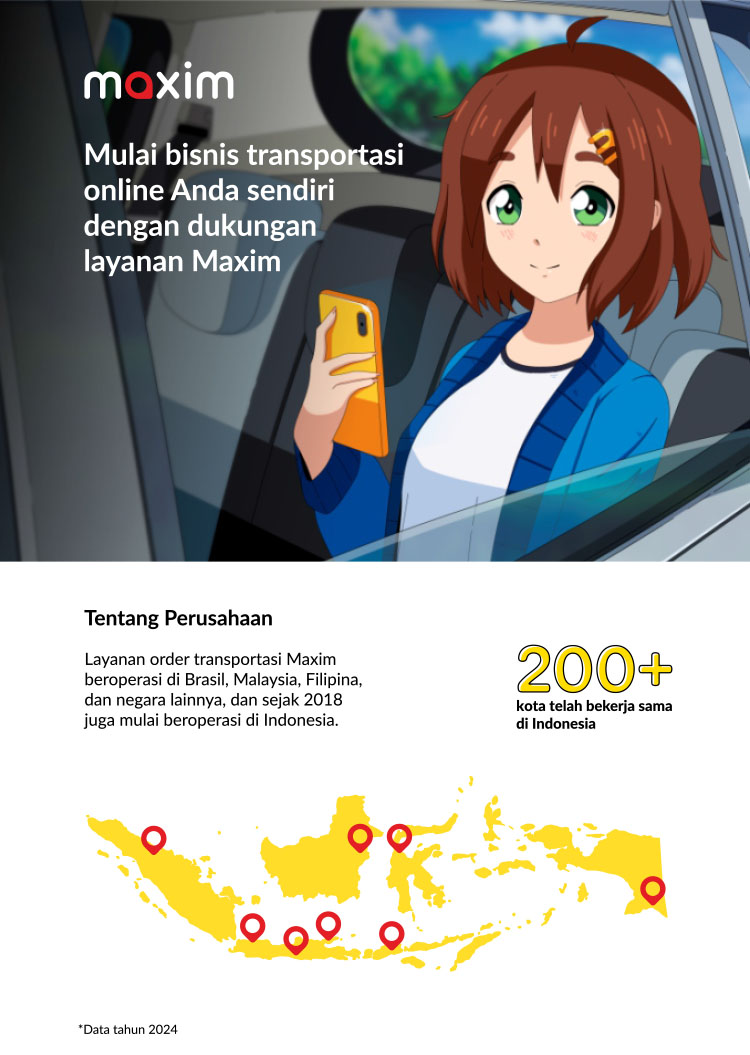 Cara Join Franchise Transportasi Online Maxim Mitra Motor, Mobil, Delivery, Kurir