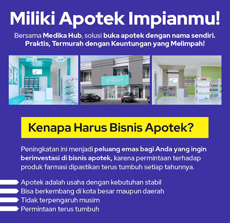 Kemitraan / Peluang Bisnis Apotek Modern Whitelabel Medika Hub Kemitraan / Peluang Bisnis Apotek Modern Whitelabel Medika Hub