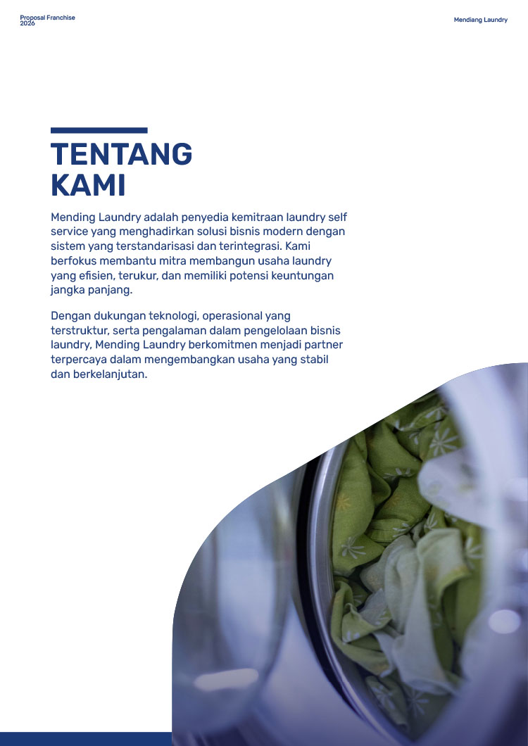 Kemitraan / Peluang Bisnis Laundry Self Service Mending Laundry Kemitraan / Peluang Bisnis Laundry Self Service Mending Laundry