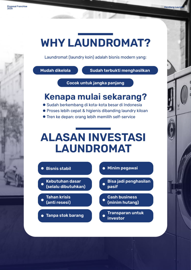 Kemitraan / Peluang Bisnis Laundry Self Service Mending Laundry Kemitraan / Peluang Bisnis Laundry Self Service Mending Laundry