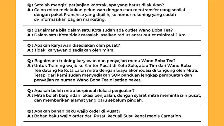 Franchise Peluang Usaha Minuman Wano Boba Tea