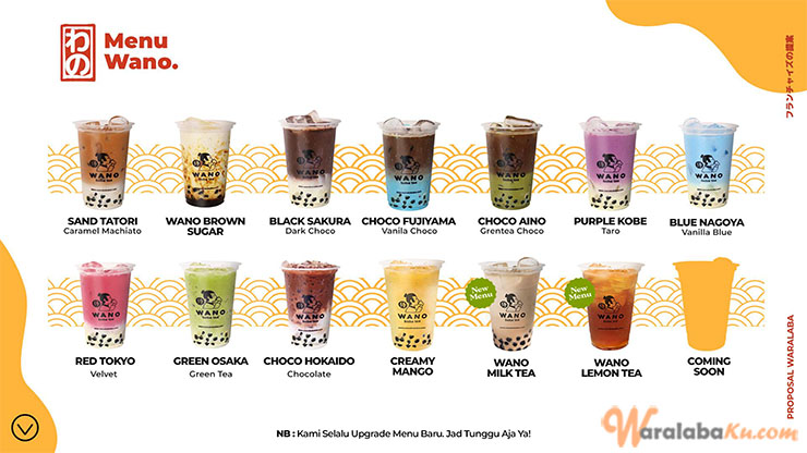 Franchise Peluang Usaha Minuman Wano Boba Tea