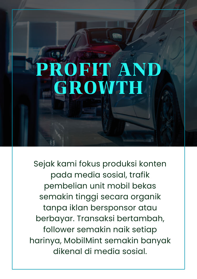 Kemitraan / Peluang Bisnis Showroom Mobil Bekas Kondisi Segar Berkualitas MobilMint