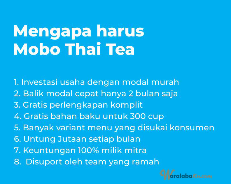 Franchise Peluang Usaha Minuman Teh Mobo Thai Tea