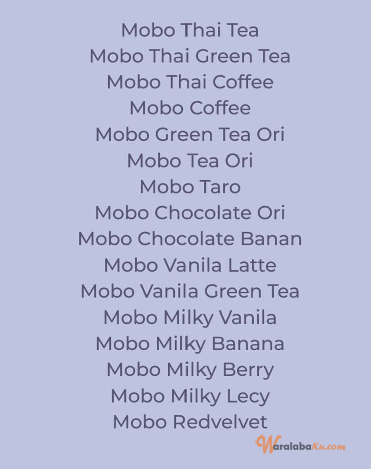 Franchise Peluang Usaha Minuman Teh Mobo Thai Tea