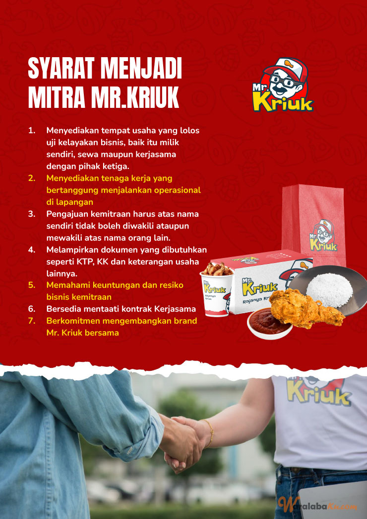 Kemitraan Peluang Bisnis Mr. Kriuk Fried Chicken