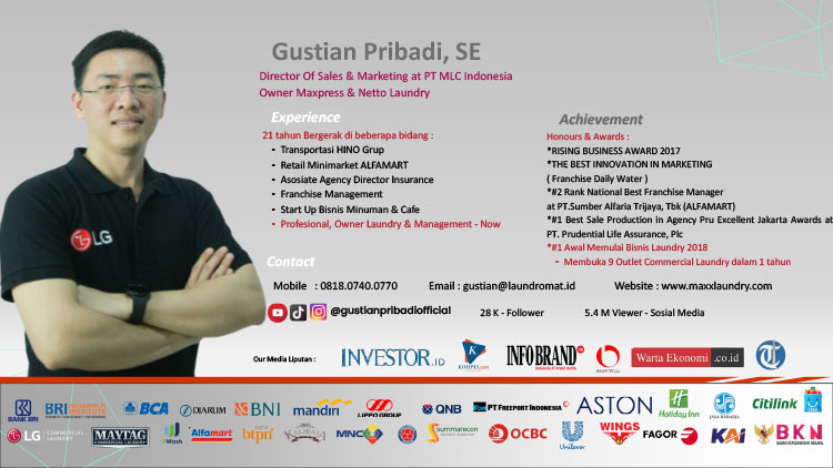Kemitraan / Peluang Bisnis Laundry Kiloan, Satuan, Komersial Netto Laundromat