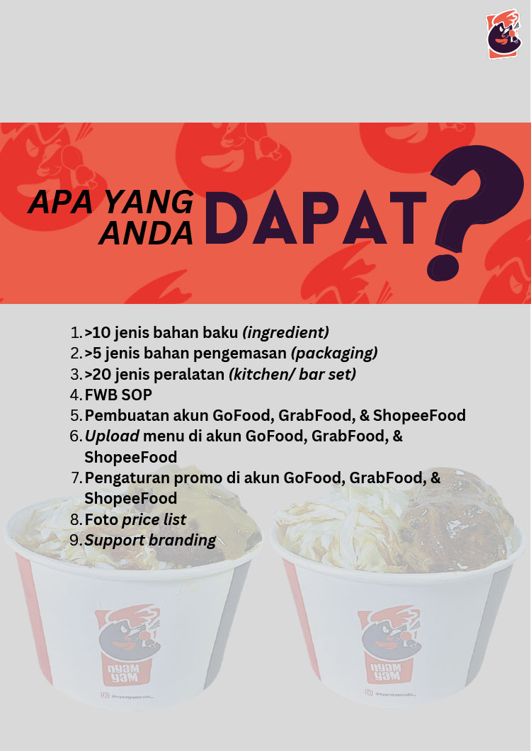 Kemitraan / Peluang Bisnis Rice Bowl Ayam Bakar ~ FWB Nyam Yam!