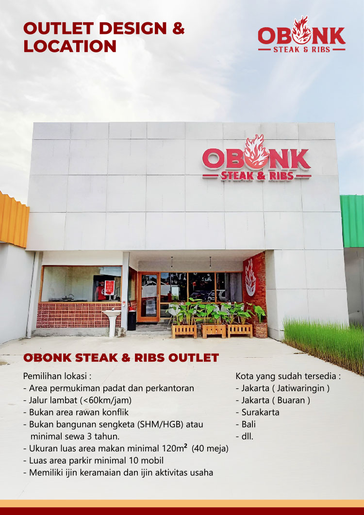 Kemitraan / Peluang Bisnis Resto Western Food Obonk Steak & Ribs Kemitraan / Peluang Bisnis Resto Western Food Obonk Steak & Ribs