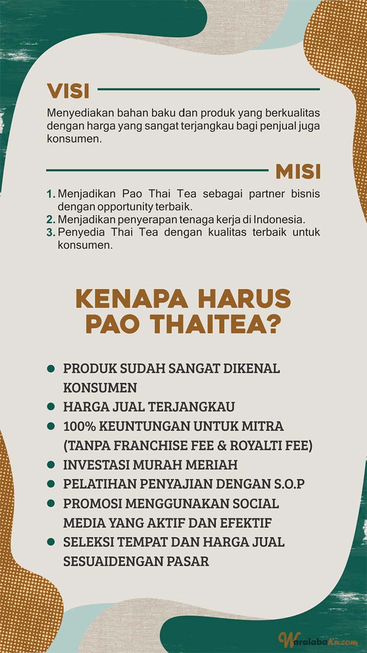 Franchise Peluang Usaha Minuman PAO Thai Tea