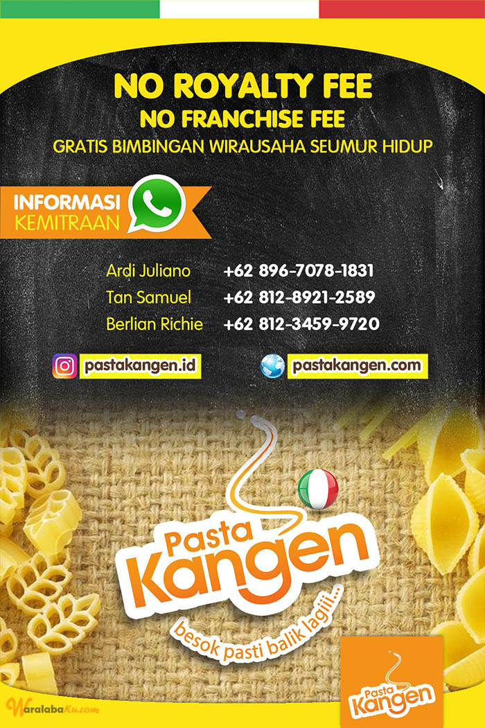 Franchise Pasta Kangen Peluang Bisnis Makanan & Cafe Waralaba Ku