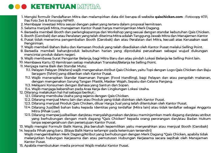 Kemitraan / Peluang Bisnis Fried Chicken Modal Kecil Qais