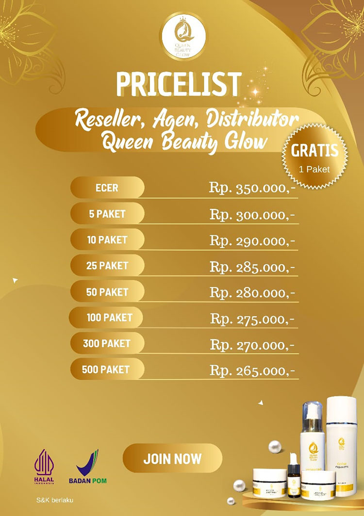 Peluang Bisnis Reseller Skincare Queen Beauty Glow