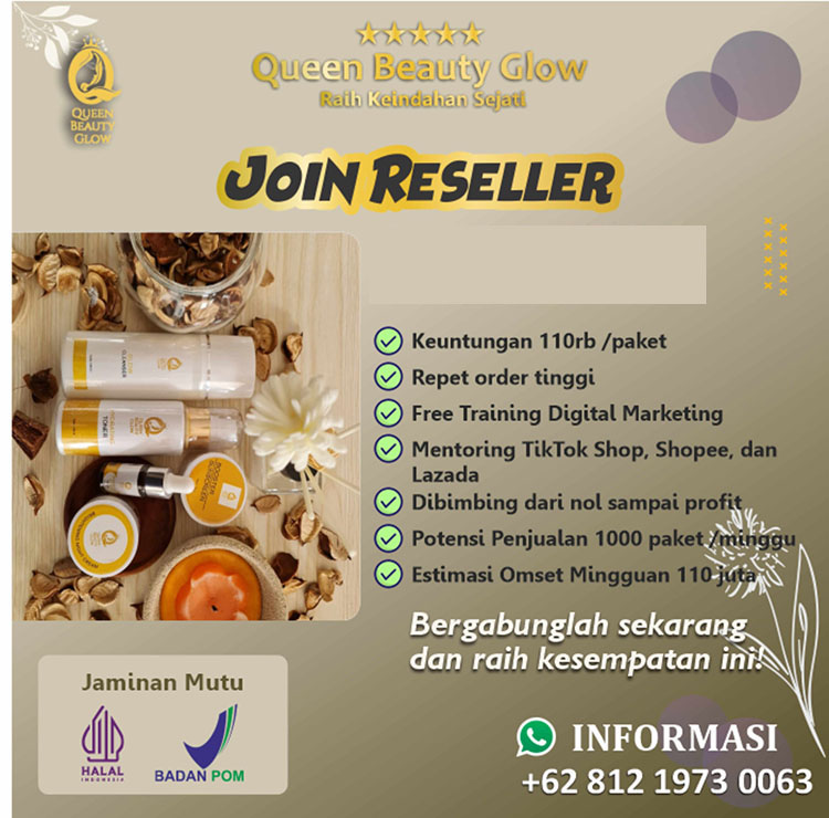 Peluang Bisnis Reseller Skincare Queen Beauty Glow